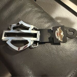 Harley-Davidson Black and Silver Emblem Belt
